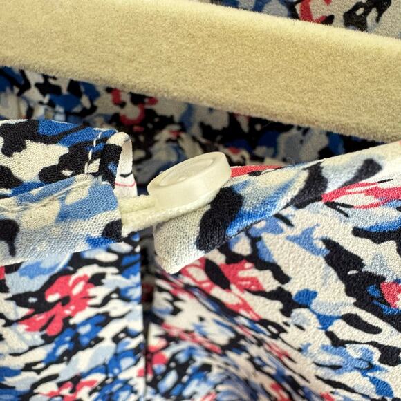 J. Crew Patriotic Floral Sleeveless Blouse 12 - Picture 7 of 9